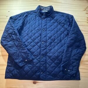 Peter Millar Mens 2XL Suffolk Jacket Navy Blue Quilted Coat Golf Preppy